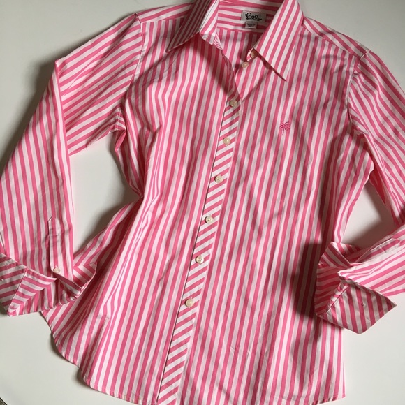 Pink striped Lilly Pulitzer button down - Picture 2 of 3